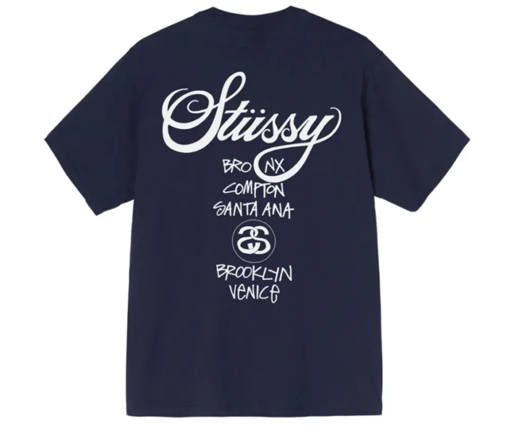 Alternative view of Áo Stussy World Tour T-Shirt Navy
