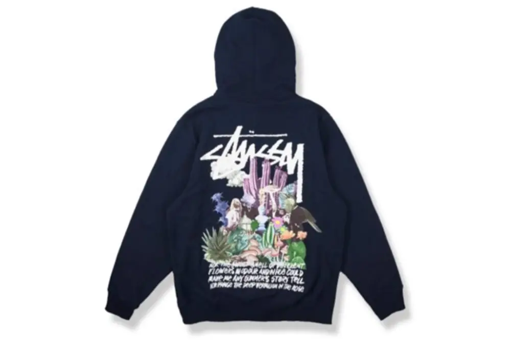 Alternative view of Áo Stussy Spychedelic Hood Navy 32916952645728