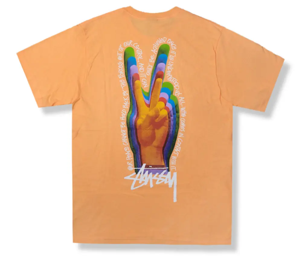 Alternative view of Áo Stussy Peace Sign Tee Orange