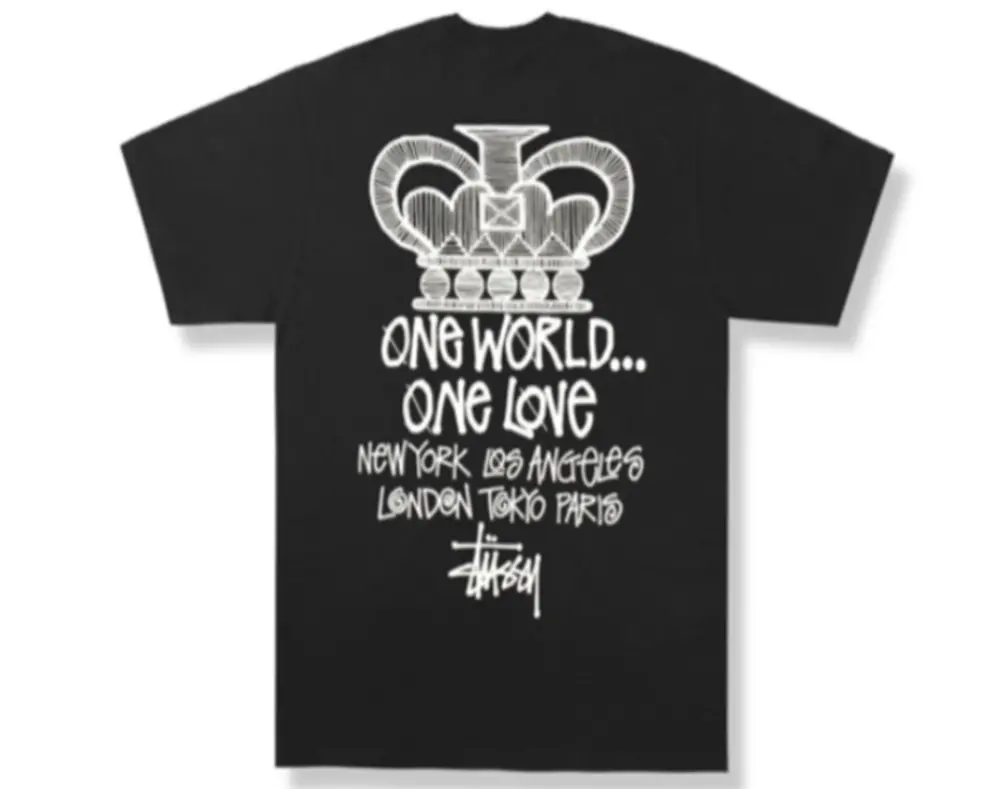 Alternative view of Áo Stussy One World Tee ‘Black’