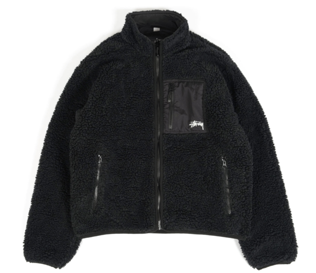 Áo Stussy Sherpa Reversible Jacket ‘Black’ 118529