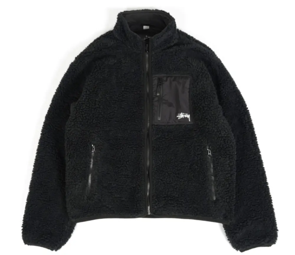Áo Stussy Sherpa Reversible Jacket ‘Black’ 118529