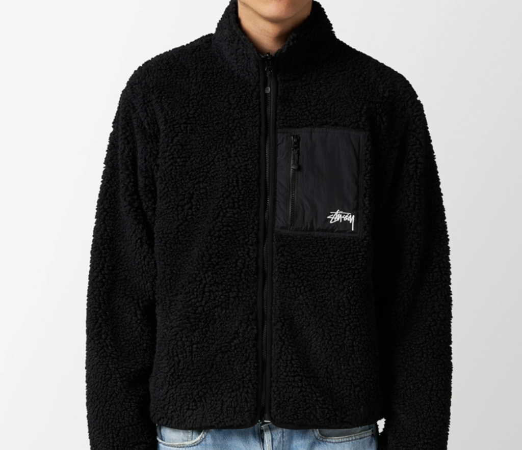 Áo Stussy Sherpa Reversible Jacket ‘Black’ 118529 - Ảnh 3