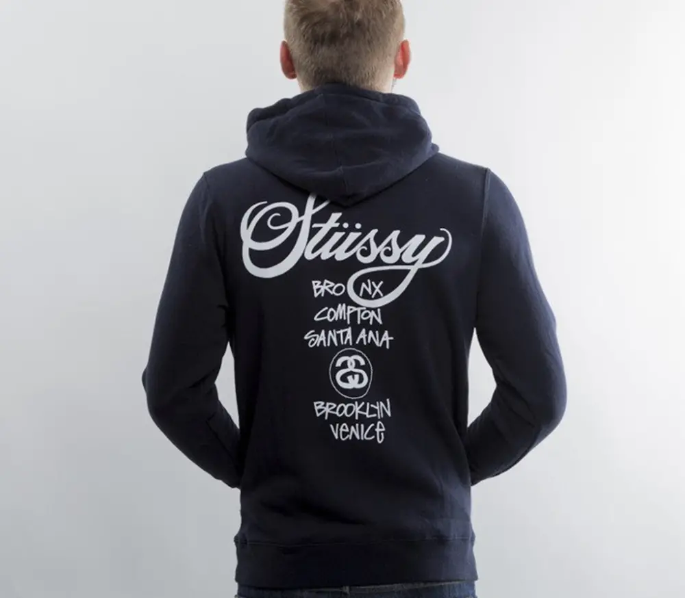 Alternative view of Áo Stussy World Tour Hoodie ‘Navy’