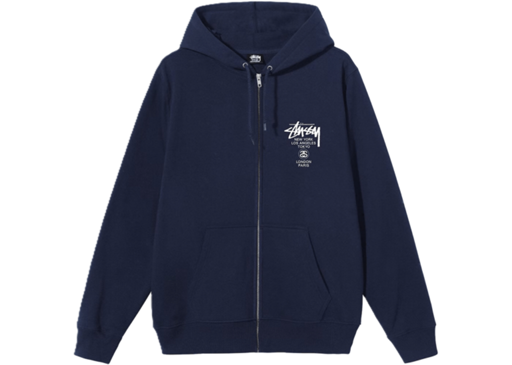 Áo Stussy World Tour Hoodie ‘Navy’