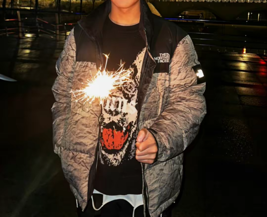 Áo The North Face Nuptse Jacket ‘Grey’ NJ1DM66J - Ảnh 2