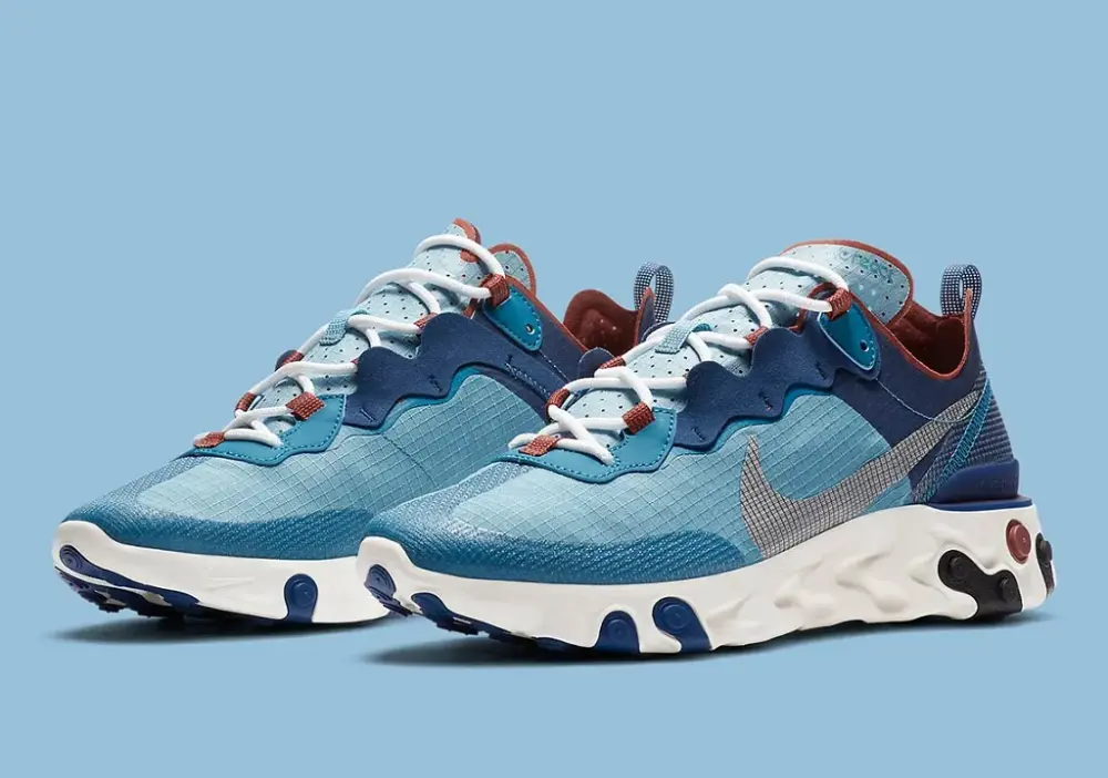 Giày Nike React Element 55 Coastal Blue CU1466-400 - Ảnh 4