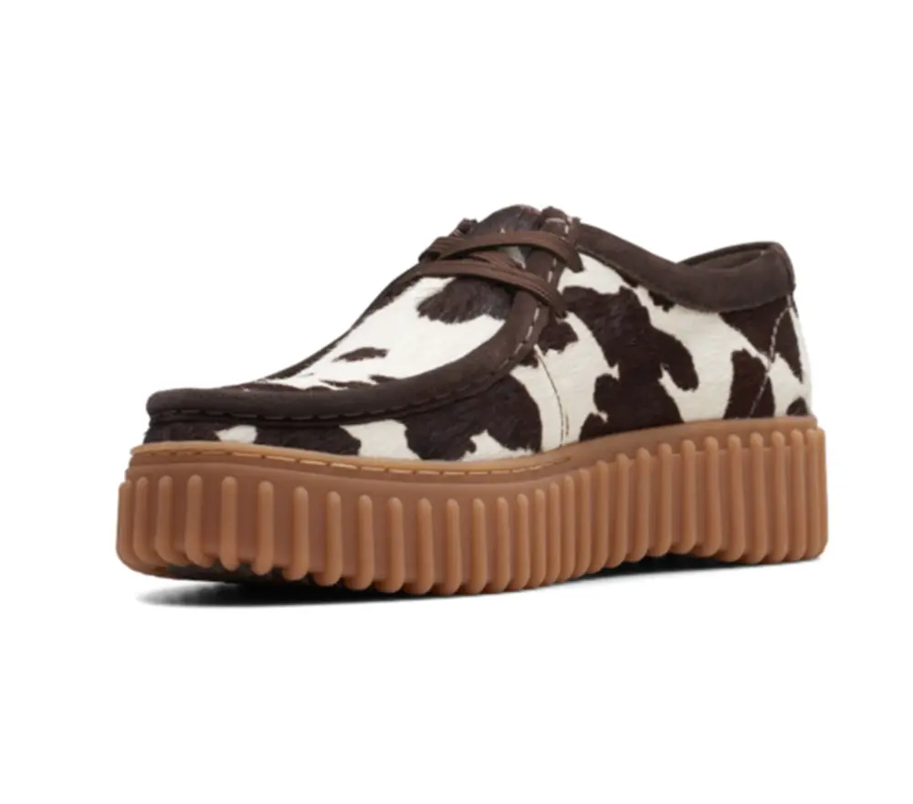 Giày Clarks Qilo Retro ‘Brown White’ 261738504 - Ảnh 4