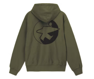 Alternative view of Áo Stussy x Our Legacy Work Shop Surfman Pigment Dyed Hoodie ‘Dark Olive’