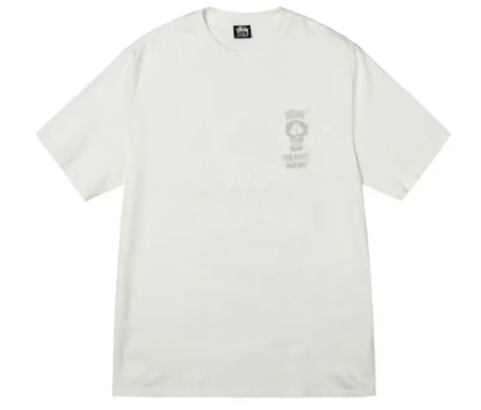 Áo Stussy x Our Legacy Work Shop Surf Skull Pigment Dyed Tee ‘Natural’