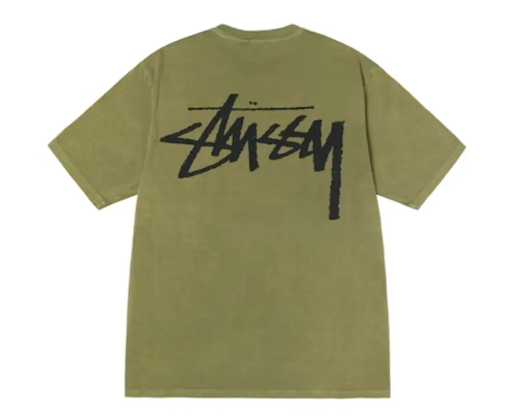 Alternative view of Áo Stussy x Our Legacy Work Shop Yin Yang Pigment Dyed Tee ‘Olive’