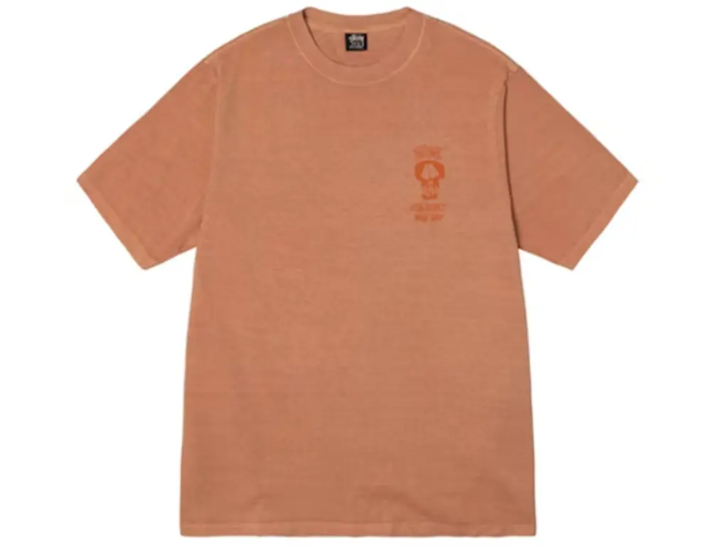 Áo Stussy x Our Legacy Work Shop Surf Skull Pigment Dyed Tee ‘Clay’