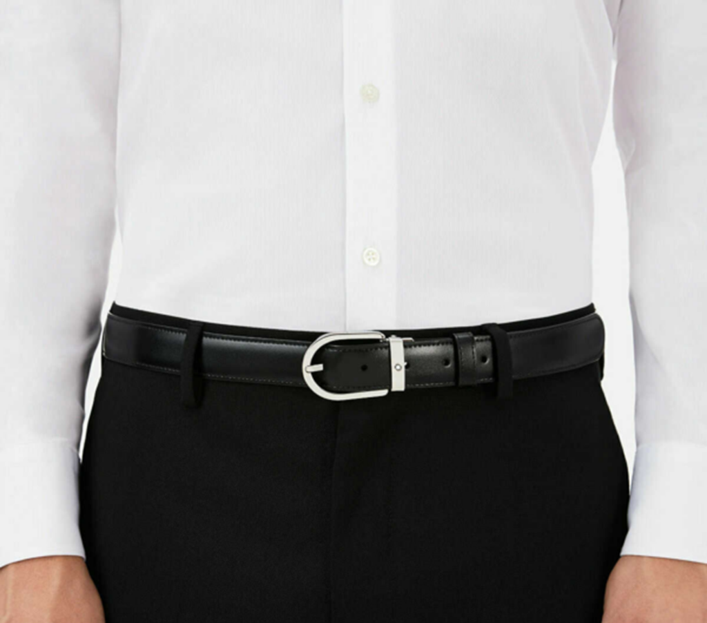 Thắt lưng Montblanc Cintura Reversibile Regolabile Nera Marrone 128135 - Ảnh 2