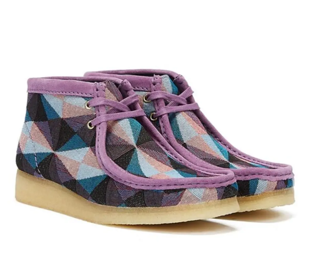 Giày Clarks Wallabee Boot ‘Purple Combination’ 261-64608 - Ảnh 3
