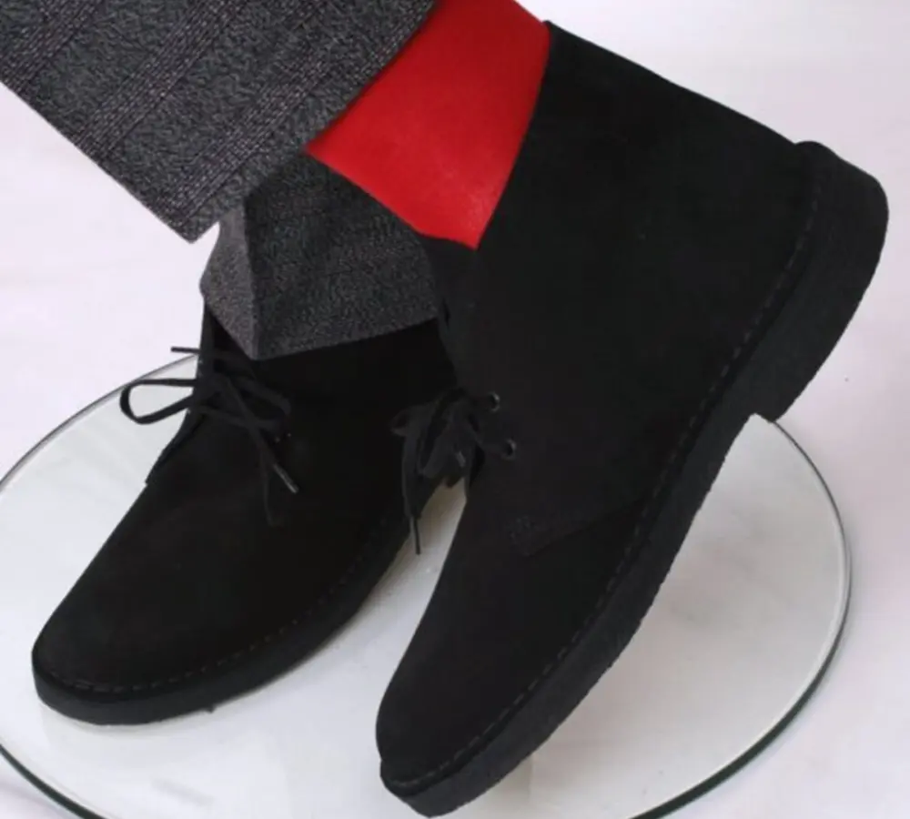 Giày Clarks Desert Boot ‘Black Suede’ 261-55480 - Ảnh 3
