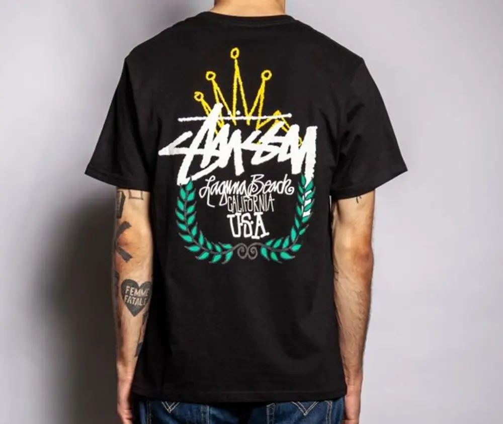 Áo Stussy LB Wreath Tee ‘Black’ - Ảnh 3