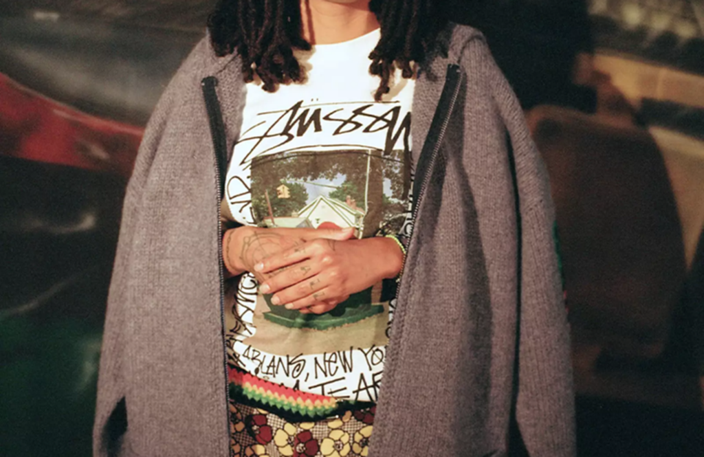 Áo Stussy x Denim Tears Farmers Blvd Tee ‘White’ - Ảnh 4