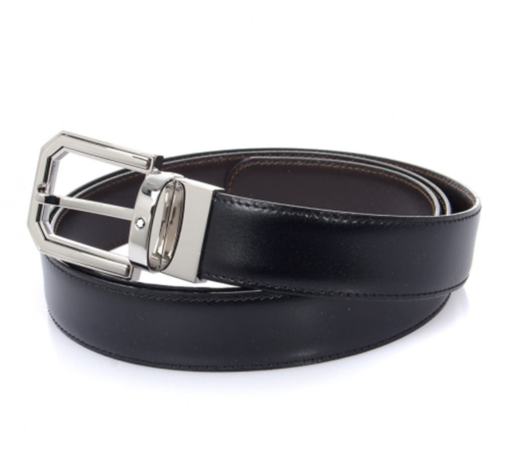 Thắt Lưng Montblanc Pedro Black Brown Reversible Belt 111092 - Ảnh 2