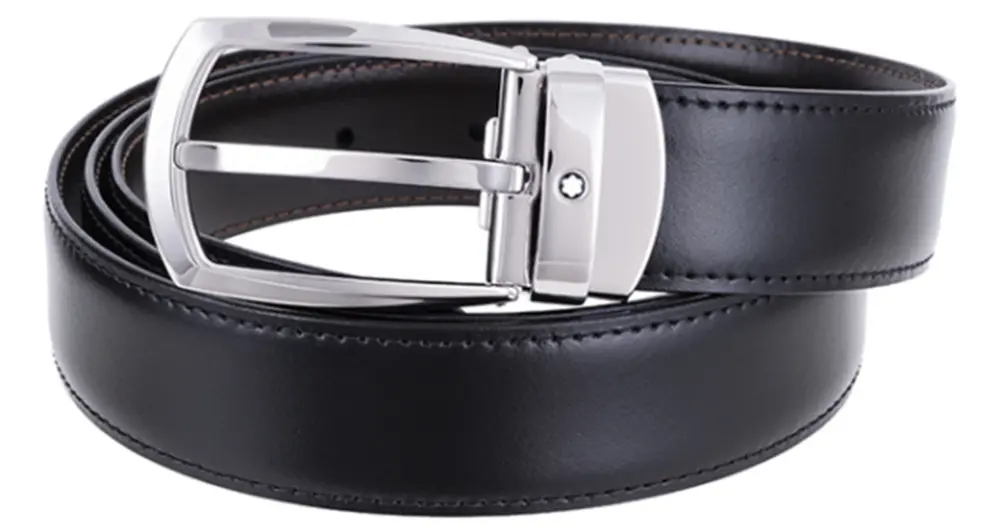 Thắt Lưng Nam MontBlanc Reversible Leather Belt 'Black' 112960