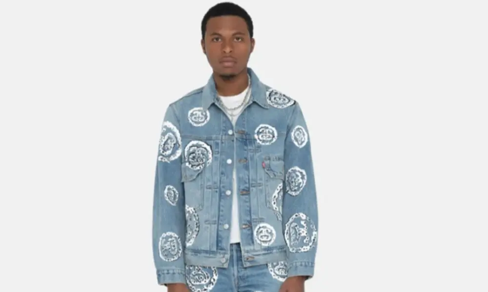 Alternative view of Áo Stussy x Denim Tears Type 2 Jacket ‘Indigo’