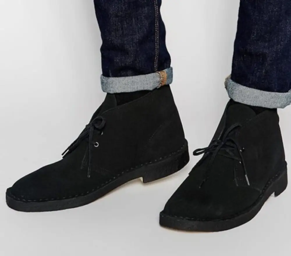 Giày Clarks Desert Boot ‘Black Suede’ 261-55480 - Ảnh 4