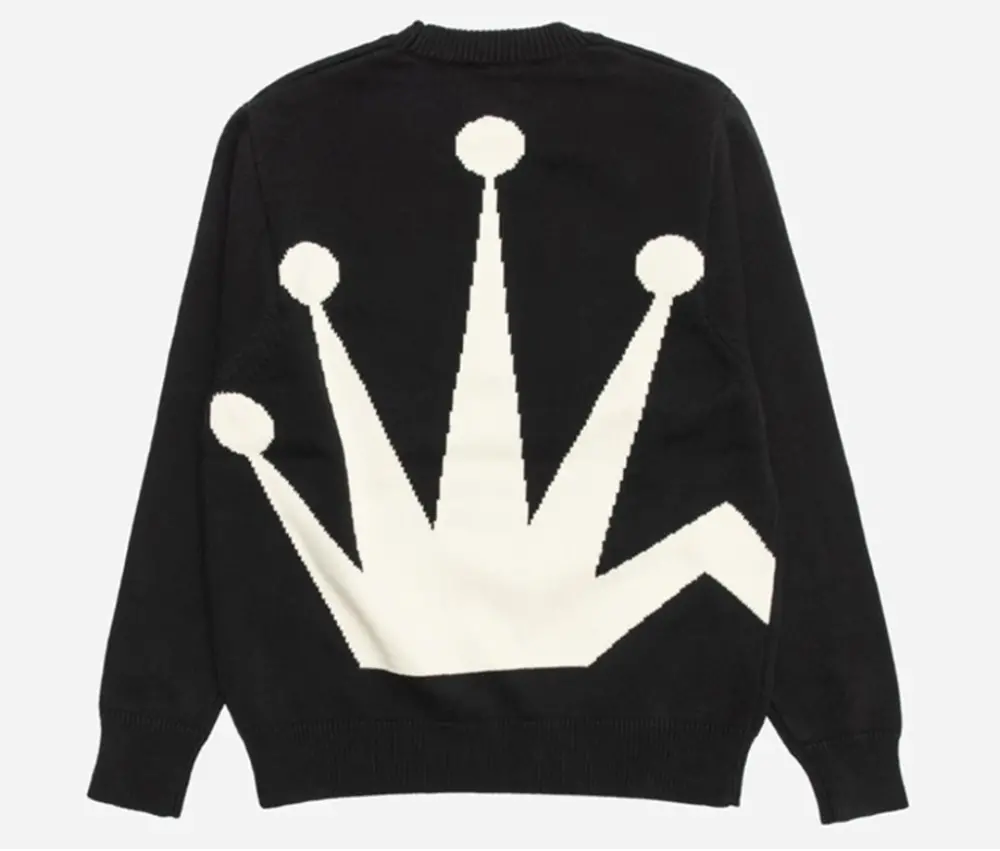 Áo Stussy Bent Crown Knit Sweater ‘Black’ - Ảnh 5
