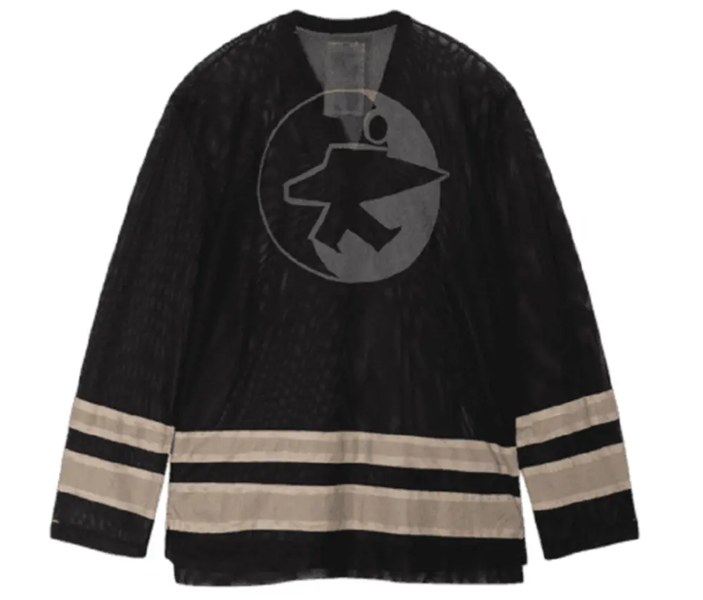 Alternative view of Áo Stussy x Our Legacy Work Shop Hockey Jersey ‘Black Beige Mesh’