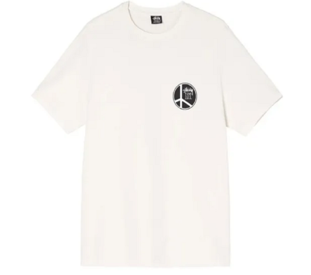 Áo Stussy Peace Dot Pigment Dyed Tee ‘White’