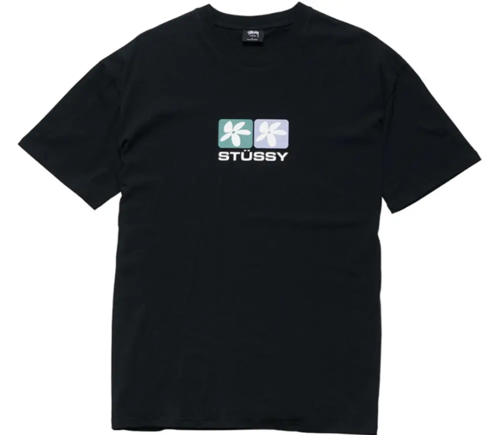 Áo Stussy Daisy SS Tee Black