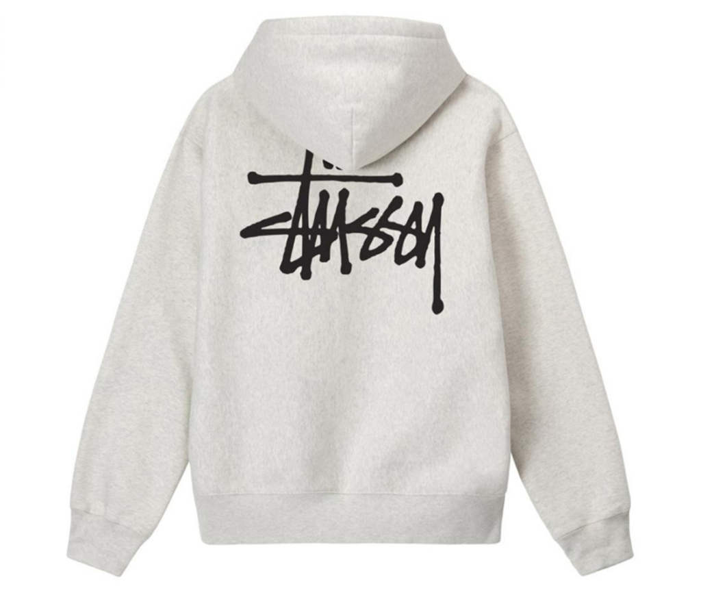 Áo Stussy Basic Stussy Zip Hoodie 2022 ‘Ash Heather’ - Ảnh 3