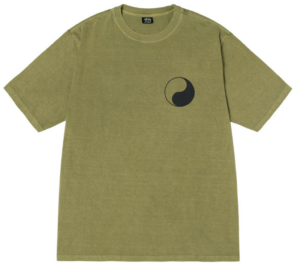 Áo Stussy x Our Legacy Work Shop Yin Yang Pigment Dyed Tee ‘Olive’