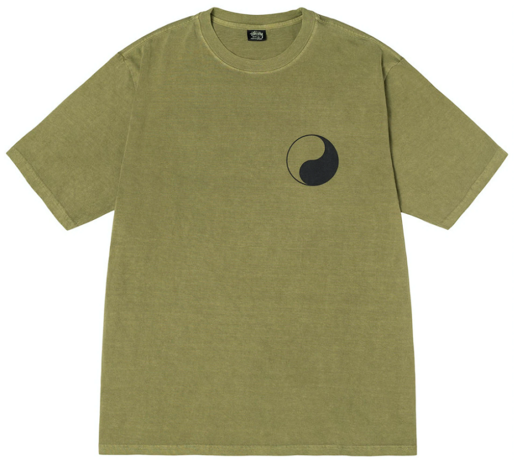 Áo Stussy x Our Legacy Work Shop Yin Yang Pigment Dyed Tee ‘Olive’
