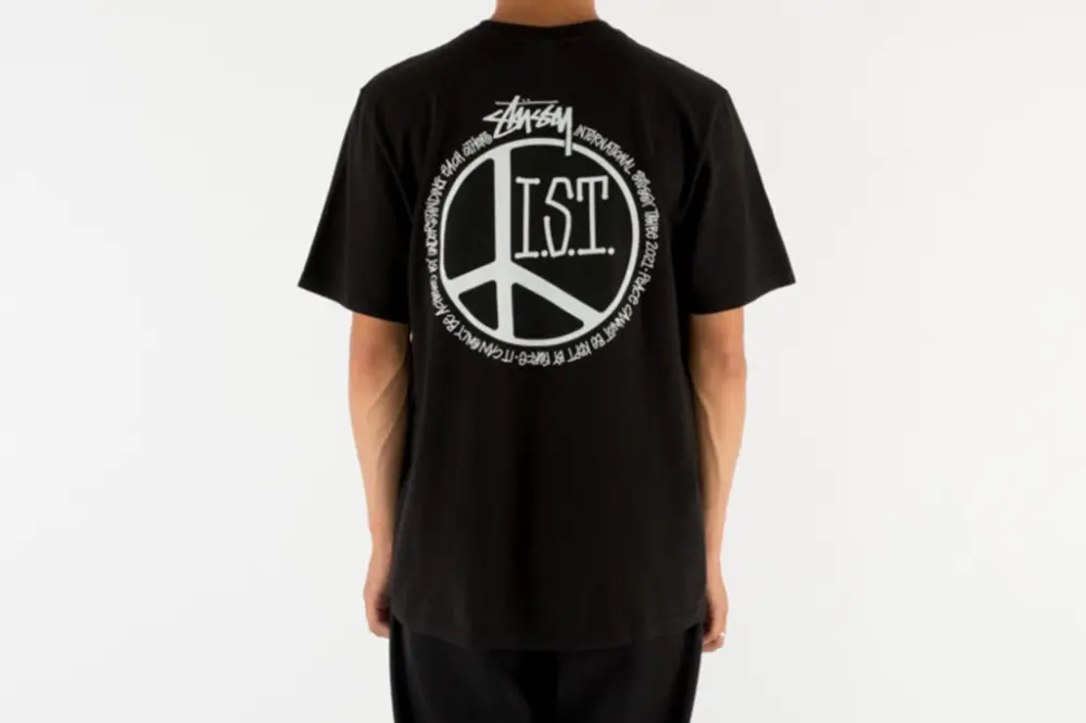 Áo Stussy Peace Dot Pigment Dyed Tee ‘Black’ - Ảnh 3