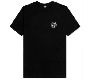Áo Stussy Peace Dot Pigment Dyed Tee ‘Black’