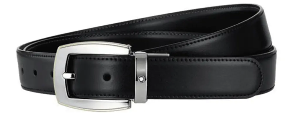 Thắt lưng Montblanc Convex Reversible Leather Belt Black Brown 111081
