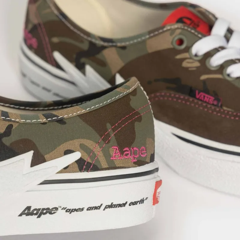 Giày Vans x AAPE Authentic Bolt ‘Khaki’ VN000BWCCMA1 - Ảnh 2