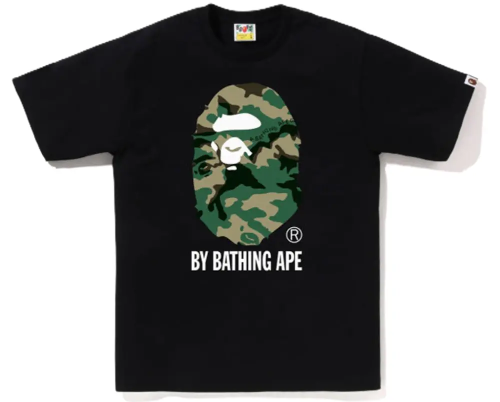 Áo Bape Woodland Camo By Bathing Ape Tee 'Black and White' 0ZXTEM110032K