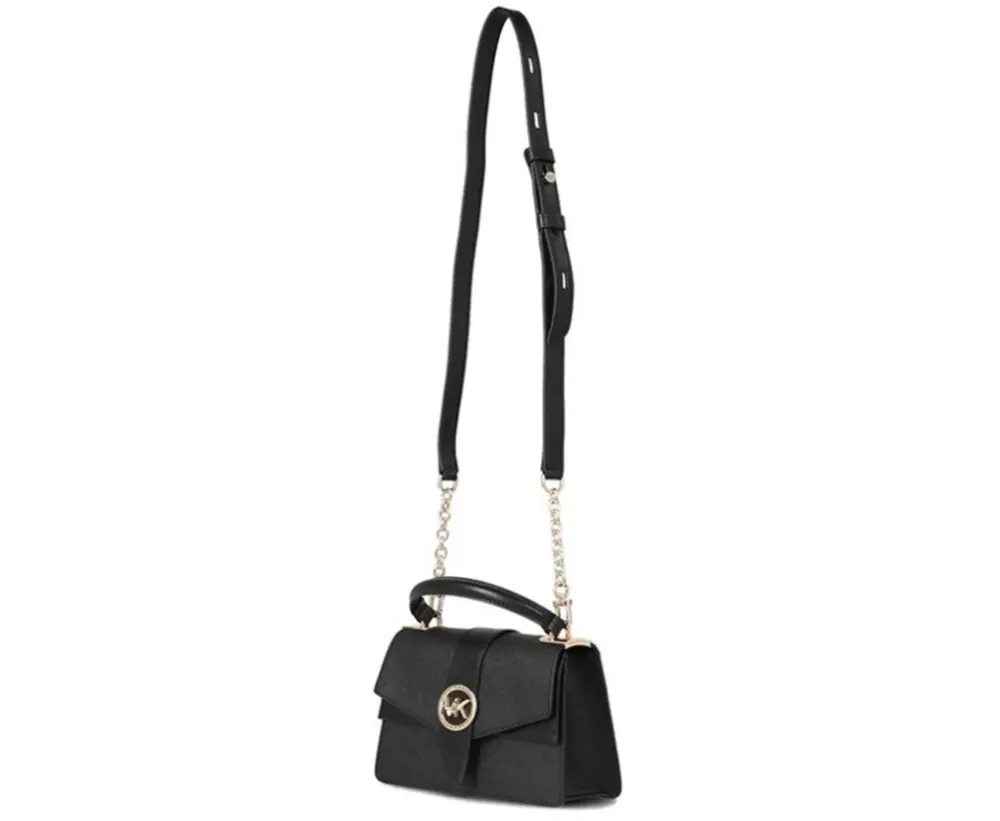 Túi Michael Kors Greenwich Extra-Small Saffiano Leather Satchel 'Black' 32S2GGRC1L-001 - Ảnh 3