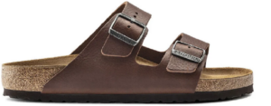 Dép Birkenstock Arizona Natural Leather Regular Fit 'Brown' 1018626
