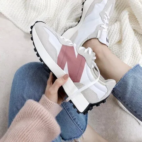 Giày New Balance Wmns 327 ‘Light Grey Rose’ WS327CD - Ảnh 4