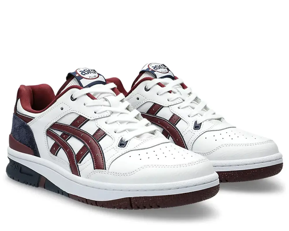 Giày Asics EX89 White Port Royal Burgundy 1203A268-101 - Ảnh 4