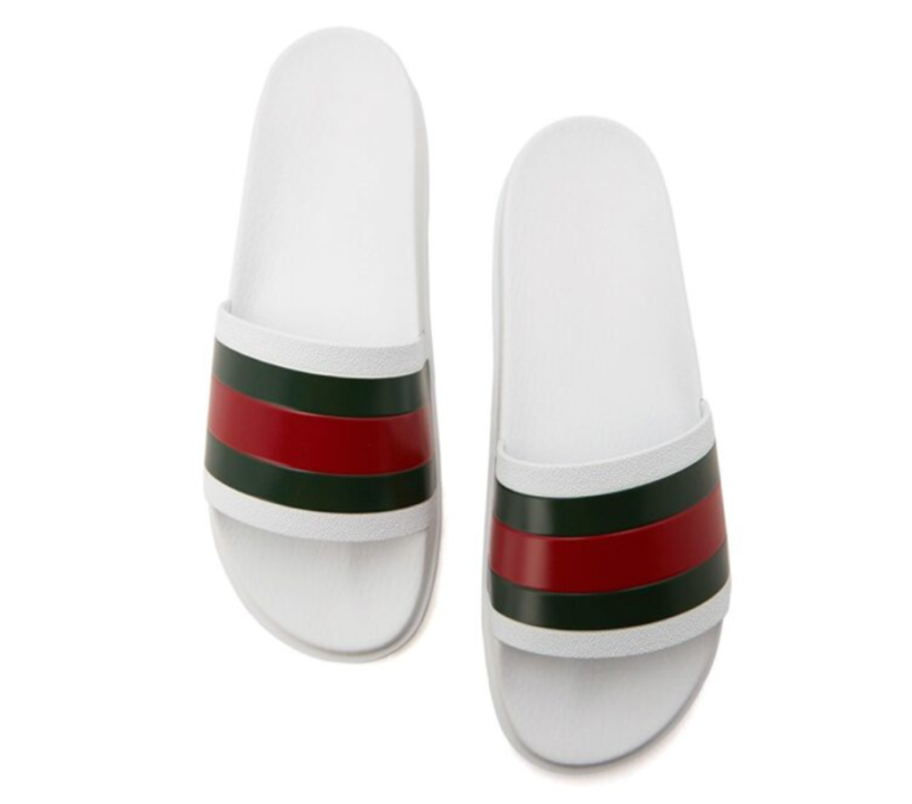 Dép Gucci Web Slide Sandal White 429469 GIB10 9079 - Ảnh 4