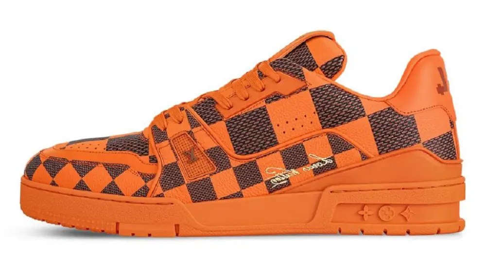 Giày Louis Vuitton LV Trainers 'Orange' 1ACN5S - Ảnh 3