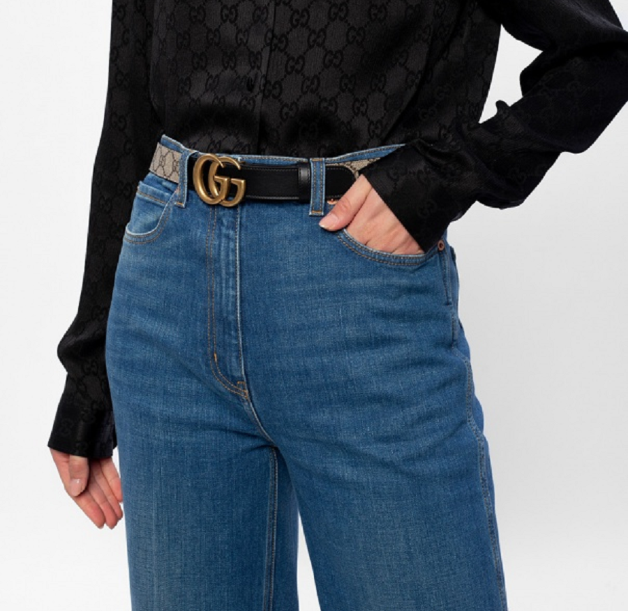 Thắt Lưng Gucci Double G Buckle GG Belt 625839-92TLT-9769 - Ảnh 5