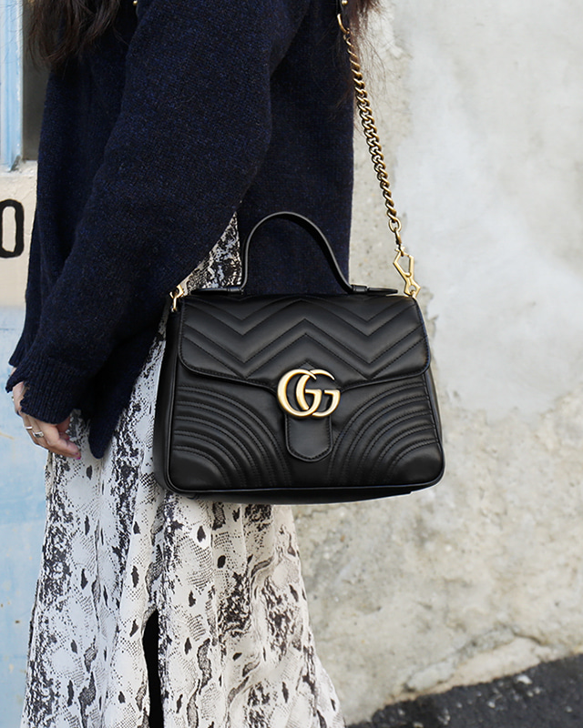 Túi Gucci GG Marmont Mini Top Handle Bag 547260 DTDIT 1000 - Ảnh 2