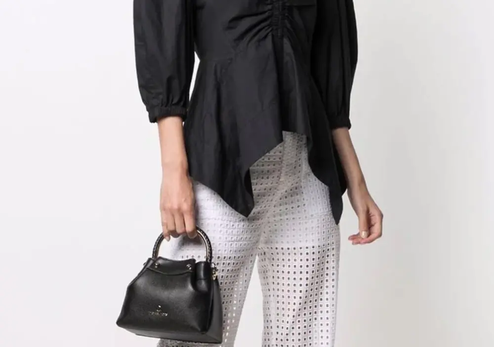 Alternative view of Túi Michael Kros Hammered Leather Bag 'Black' 30S1GRIL1L-001