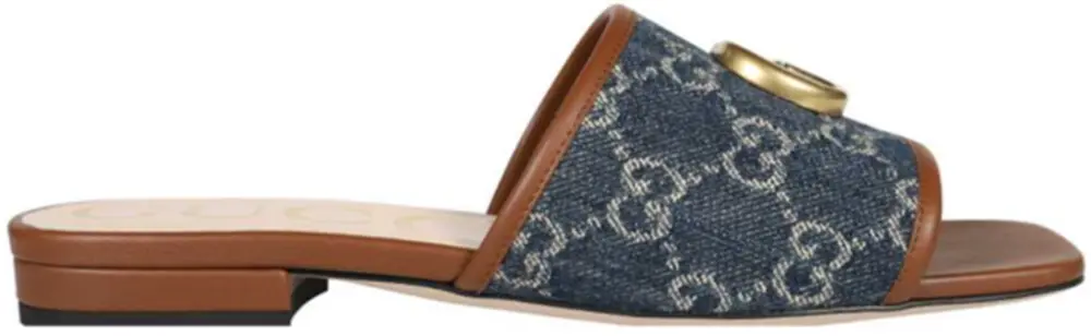 Dép Gucci Wmns Double G Pumps Sandals Blue 647630-2KQ50-4462