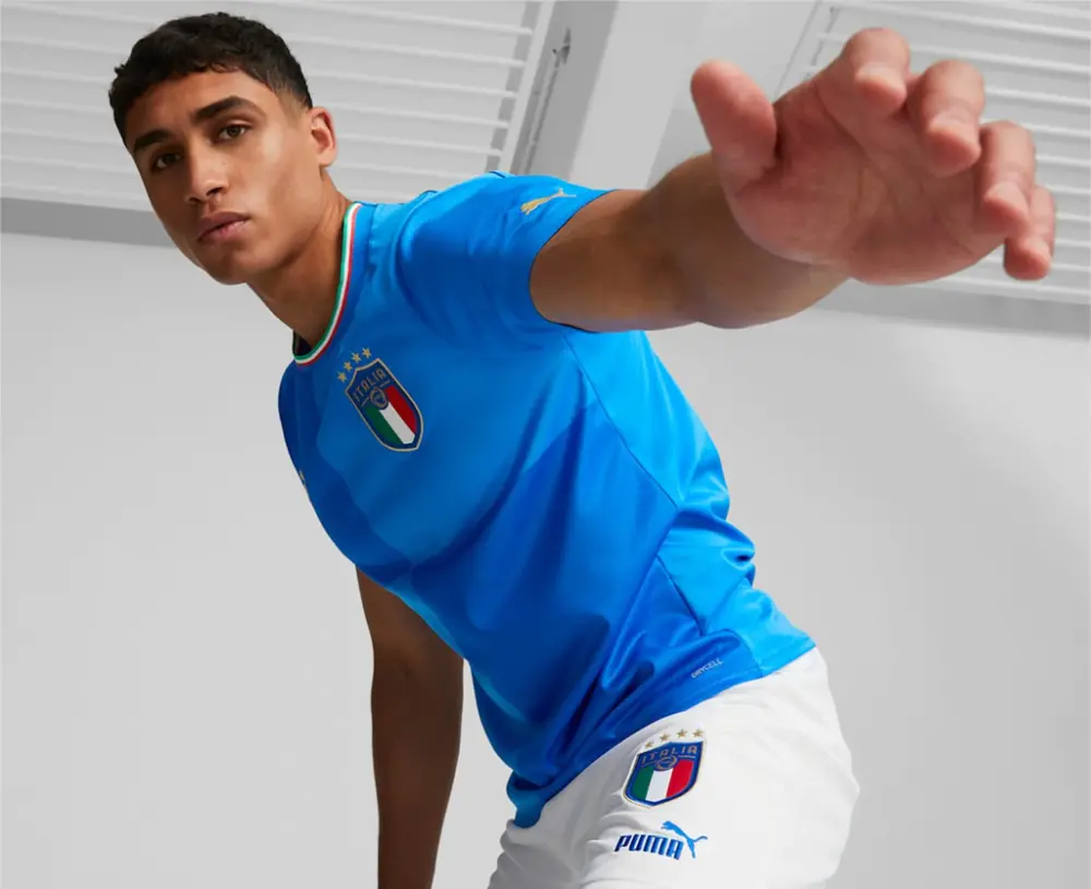 Alternative view of Áo Puma Italy Home Jersey 2022 'Blue' 765643-01