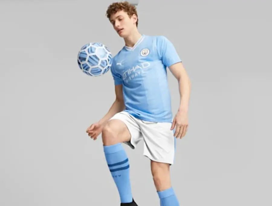 Áo Puma Manchester City 23/24 Home Replica Jersey 'Light Blue' 770438-01 - Ảnh 4
