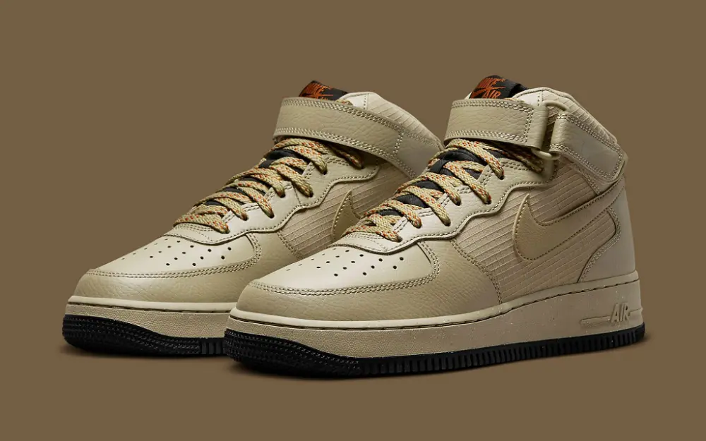 Giày Nike Air Force 1 Mid '07 'Khaki Black Nylon' FB8881-200 - Ảnh 6